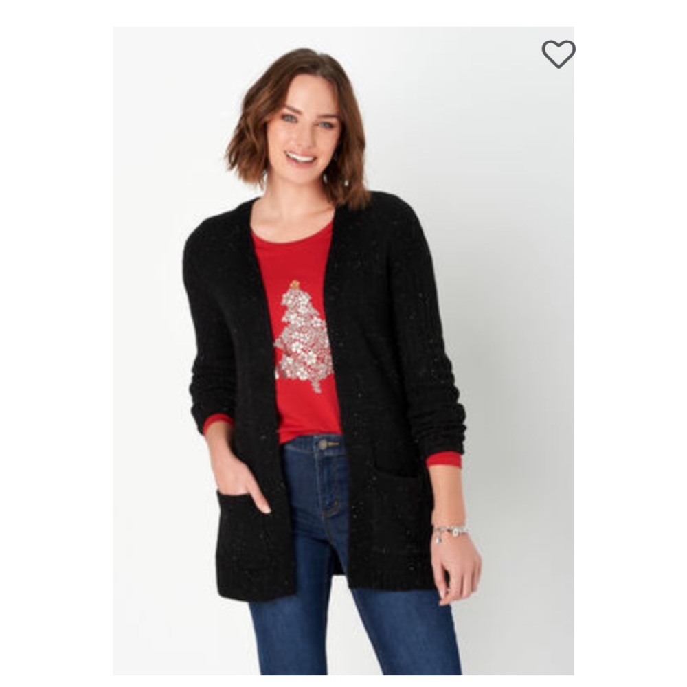 NWOT Flecked Soft Yarn Cardigan Sweater